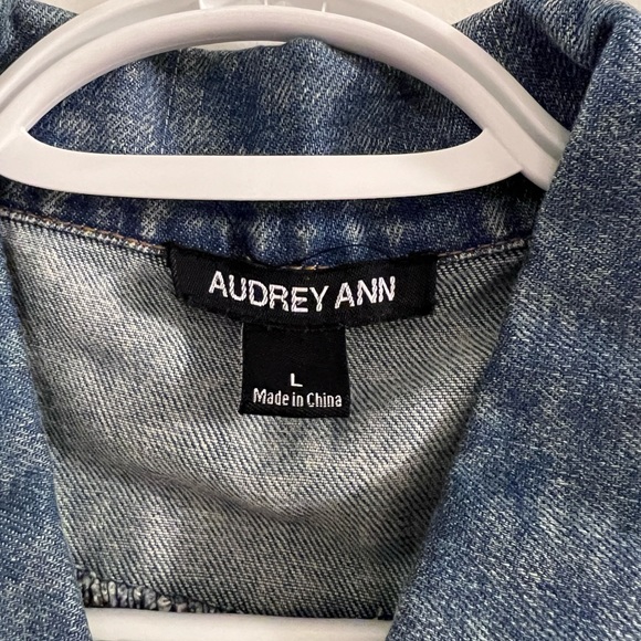 Audrey Ann Union Jack Denim Vest - Picture 2 of 4
